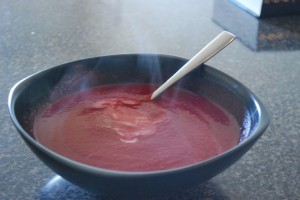 Steaming Beet Soup Steaming Beet Soup
